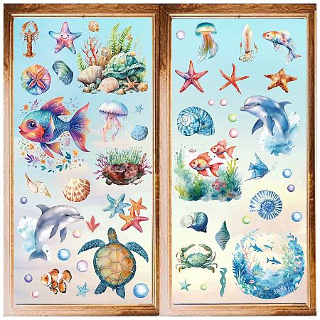 8 Sheets 8 Styles PVC Waterproof Wall Stickers DIY-WH0345-220-1