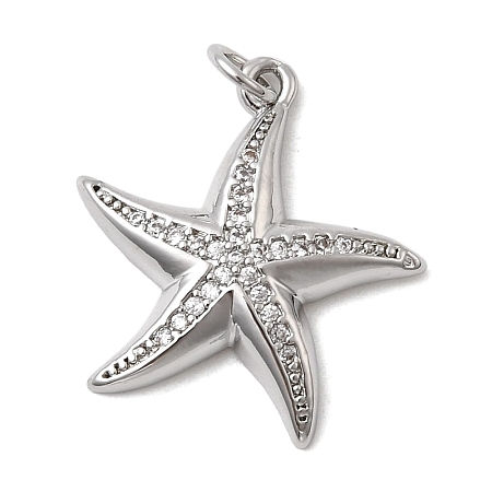 Brass Micro Pave Cubic Zirconia Pendants KK-H092-02A-P-1