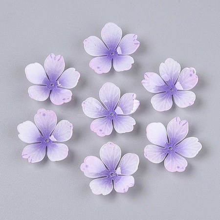 Flower Acrylic Bead Caps SACR-T017-51F-1