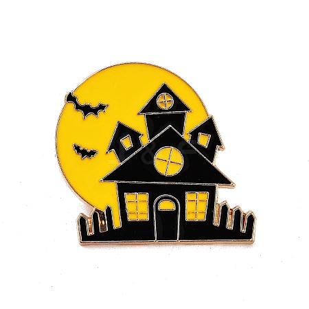 Halloween Alloy Enamel Brooches JEWB-K021-01C-G-1