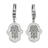 Hollow Hamsa Hand 304 Stainless Steel Dangle Earrings EJEW-L283-063P-1