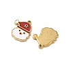 304 Stainless Steel Enamel Pendants STAS-L300-012G-13-2