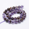 Natural Purple Lodolite Quartz/Purple Phantom Quartz Beads Strands G-J373-05-10mm-3