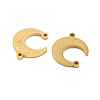 Ion Plating(IP) 304 Stainless Steel Crescent Moon Links Connector Charms STAS-S135-07G-2