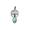 Synthetic Turquoise Teardrop Pendants FIND-PW0025-07P-22-1