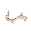 Brass Micro Pave Cubic Zirconia Pendants ZIRC-F099-20G-05-1