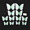 PVC Plastic Artificial 3D Butterfly Decorations DIY-I072-02D-1