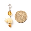 Opaque Resin and Natural Mixed Stone European Dangle Charms PALLOY-JF01764-3