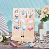 Ocean Them Printed Wooden Earring Display Stands EDIS-WH0006-51-5