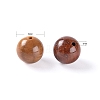 100Pcs 8mm Natural Petrified Wood Round Beads DIY-LS0002-04-3