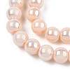 Electroplate Opaque Glass Beads Strands GLAA-T032-P6mm-AB09-2