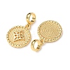 Brass European Dangle Charms KK-H278-01G-03-2