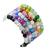 Round Glass Beads Stretch Bracelets BJEW-JB11471-5