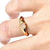 304 Stainless Steel Pave Clear Cubic Zirconia Finger Rings WG85DA0-06-1