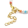 Natural Shell & Glass Seed Beaded Necklace Bracelet SJEW-JS01245-10