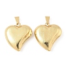 Heart Brass Pendants KK-M327-04B-G-1