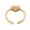 Brass Micro Pave Cubic Zirconia Cuff Rings for Women RJEW-U031-02G-3