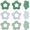 90Pcs 3 Colors Glass Imitation Jade Button Pendants DIY-SC0032-65-7