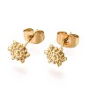 304 Stainless Steel Sun Stud Earrings for Women EJEW-C004-09G-1