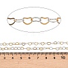 Two Tone 304 Stainless Steel Heart Link Chains CHS-C013-04A-01-2