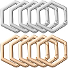 10Pcs 2 Colors Zinc Alloy Spring Gate Rings FIND-SP0004-34A-7