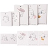 100Pcs 5 Style Cardboard Jewelry Display Cards CDIS-SZ0001-20-1