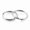 304 Stainless Steel Keychain Clasp Findings J0RBB011-2