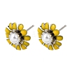 Brass Enamel Stud Earrings KK-CBA8324-27P-02-4
