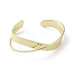 Rack Plating Brass Criss Cross Cuff Bangles X-BJEW-M039-02G-2