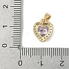 Brass Micro Pave Cubic Zirconia Charms KK-P283-24G-3