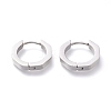 Tarnish Resistant 304 Stainless Steel Huggie Hoop Earrings EJEW-O099-11P-2