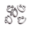 Gunmetal Plated Alloy Letter Pendants LS-PALLOY-P097-03-U-2