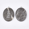 Natural Marble Pendants G-S344-90B-2