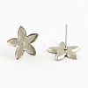 Tarnish Resistant Flower Earring Settings 304 Stainless Steel Stud Earring Findings LS-X-STAS-Q170-03-1
