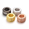 Brass Micro Pave Cubic Zirconia Beads ZIRC-L037-16-FF-1