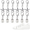 2Sets 12Pcs Star Alloy with Teardrop Plastic Pearl Shoe Charms AJEW-CP0006-56-1