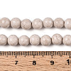 Dyed Natural Fossil Beads Strands G-T139-6mm-66A-5