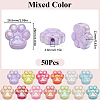 50Pcs UV Plating Acrylic Beads OACR-SP0001-03-2