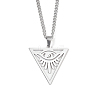 Non-Tarnish 201 Stainless Steel Pendant Necklaces for Man NJEW-Q336-02H-P-2