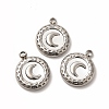Natural White Shell Flat Round Charms STAS-A076-11P-1