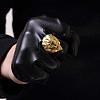 Fashion 316L Surgical Stainless Steel Lion Rings for Men RJEW-BB03952-10-4