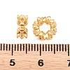 Brass Pave Clear Cubic Zirconia Spacer Beads KK-L274-05G-3