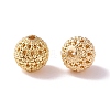 Brass Hollow Round Beads KK-P226-23CG-1