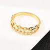 304 Stainless Steel Micro Pave Cubic Zirconia Finger Rings for Women RJEW-K315-01G-2