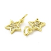 Brass Micro Pave Cubic Zirconia Charms KK-E068-VB248-3