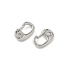 304 Stainless Steel Push Gate Snap Keychain Clasp Findings STAS-L022-566P-2