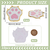 10Pcs Polyester Paw Print Iron on/Sew On Patches PATC-FG0002-76-2