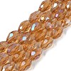 Transparent Electroplate Glass Beads Strands LS-EGLA-N013-T4mm-B21-1