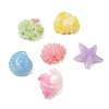 Marine Organism Opaque Resin & Paillette Cabochons RE-CBA2F5E-01-1