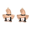 Halloween Theme Rack Plating Luminous Alloy Enamel Pendants ENAM-N056-235G-3